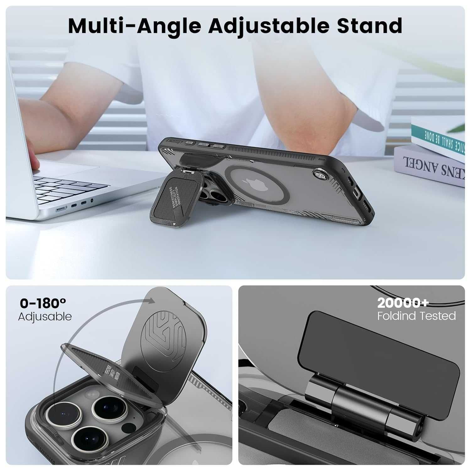 Nillkin etui do iPhone 16 Pro Max pancerne MagSafe osłona obiektywu