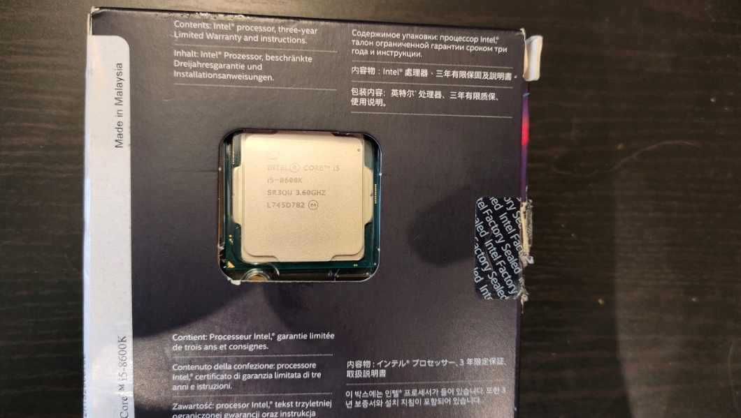 Procesor Intel Core i5-8600K (9M Cache, up to 4.30 GHz) 6 x 3,6 GHz