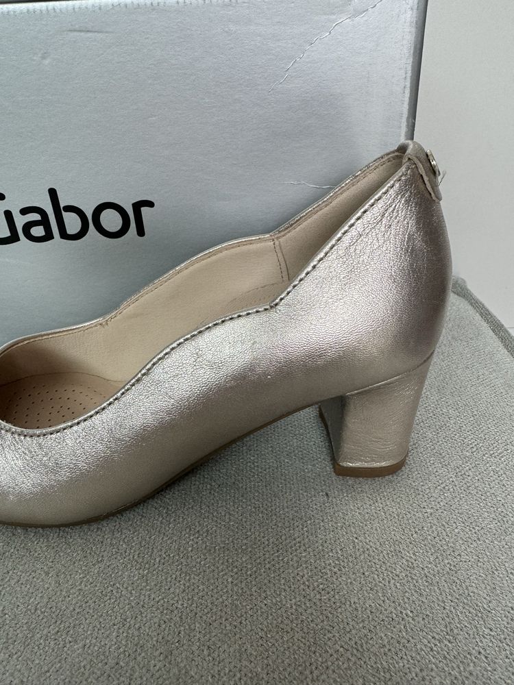 Nowe buty na obcasie Gabor zlote 35 damskie wygodne