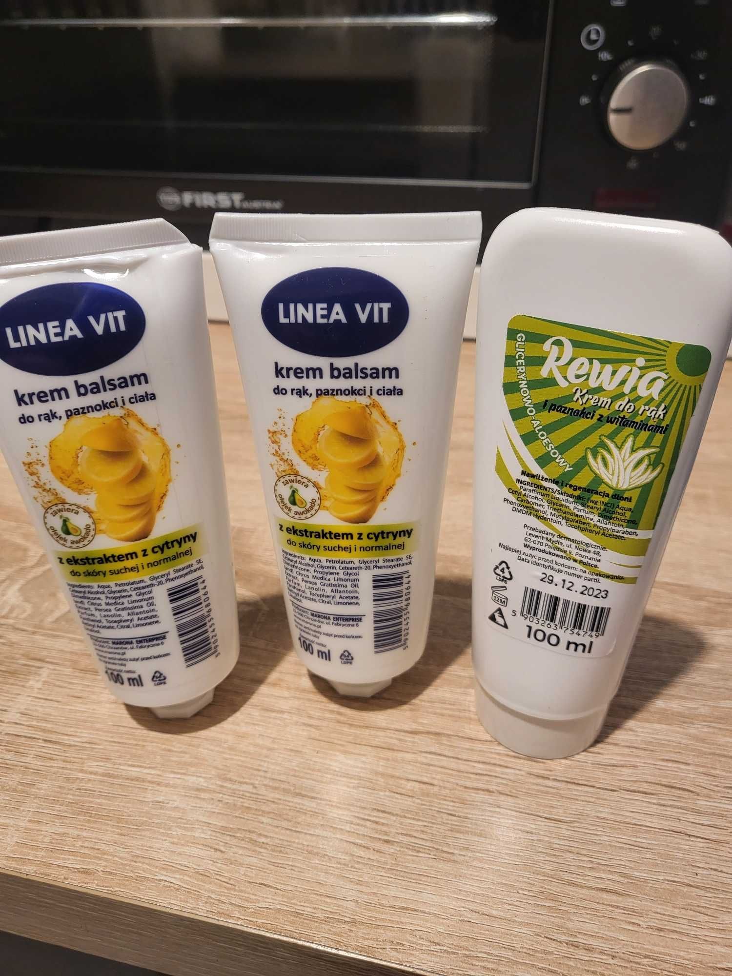 Kremy do rąk, paznokci i ciała Linea Vit - 3 szt.