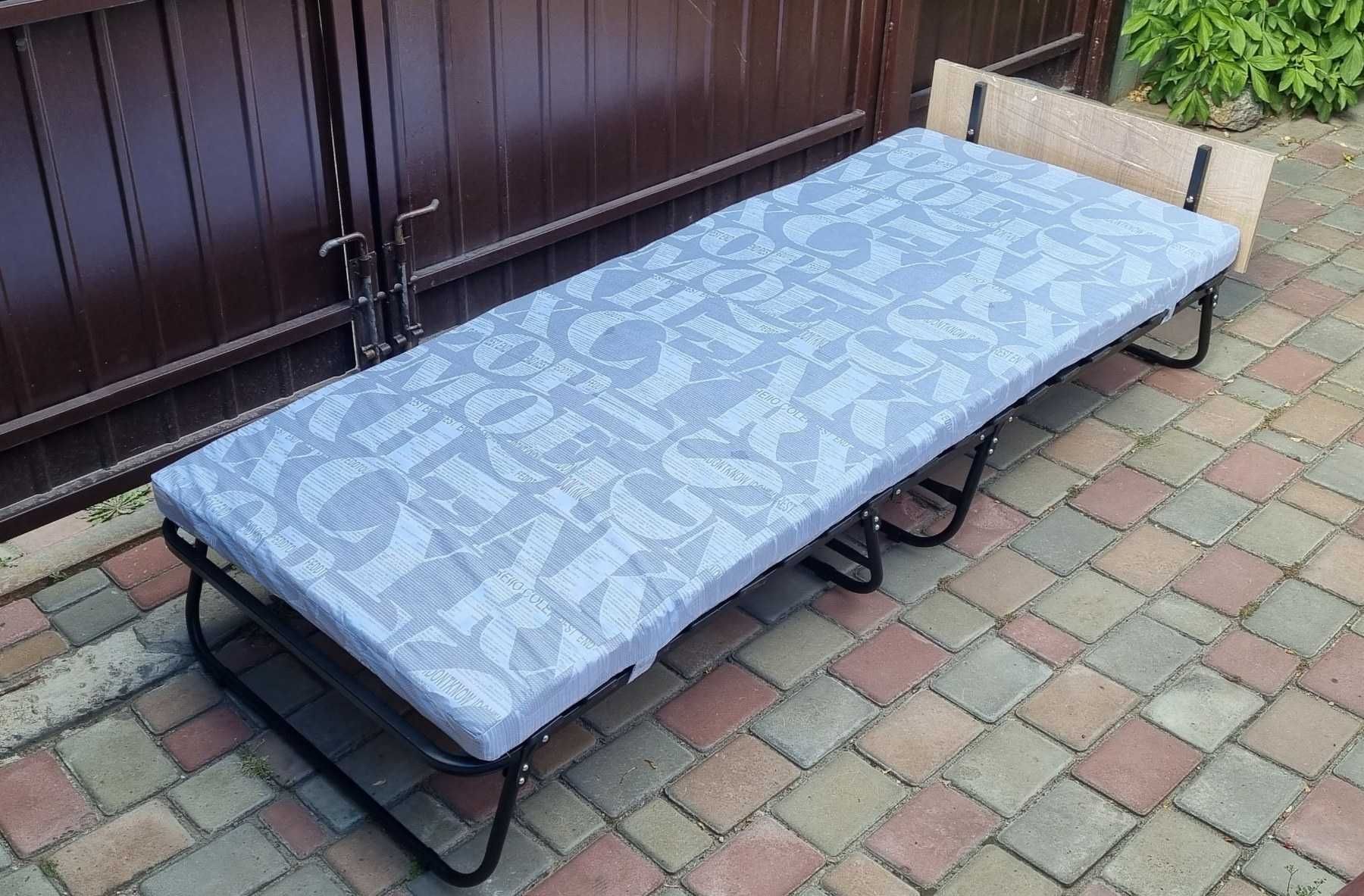 Розкладне похідне ліжко розкладачка з матрацом та ламелями