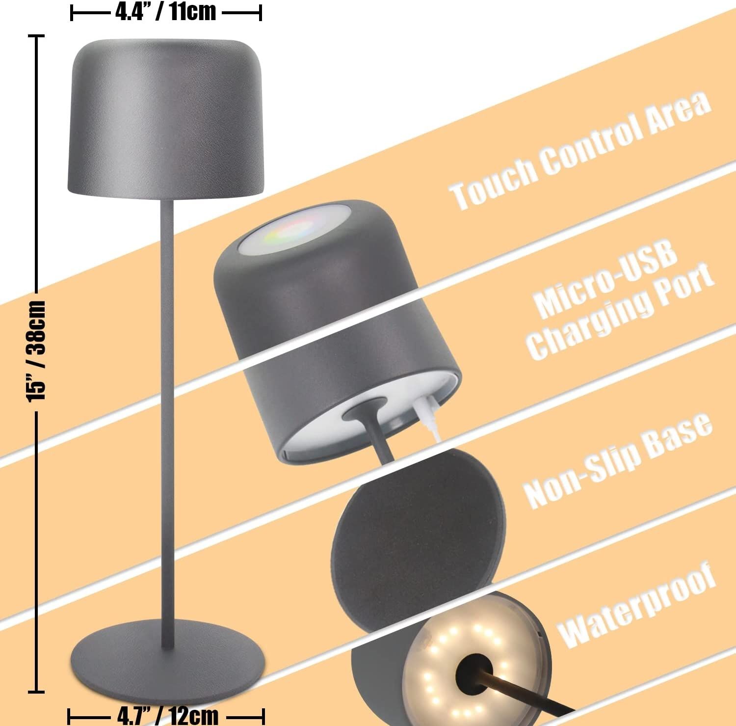 Светодиодная винтажная настольная лампа USB