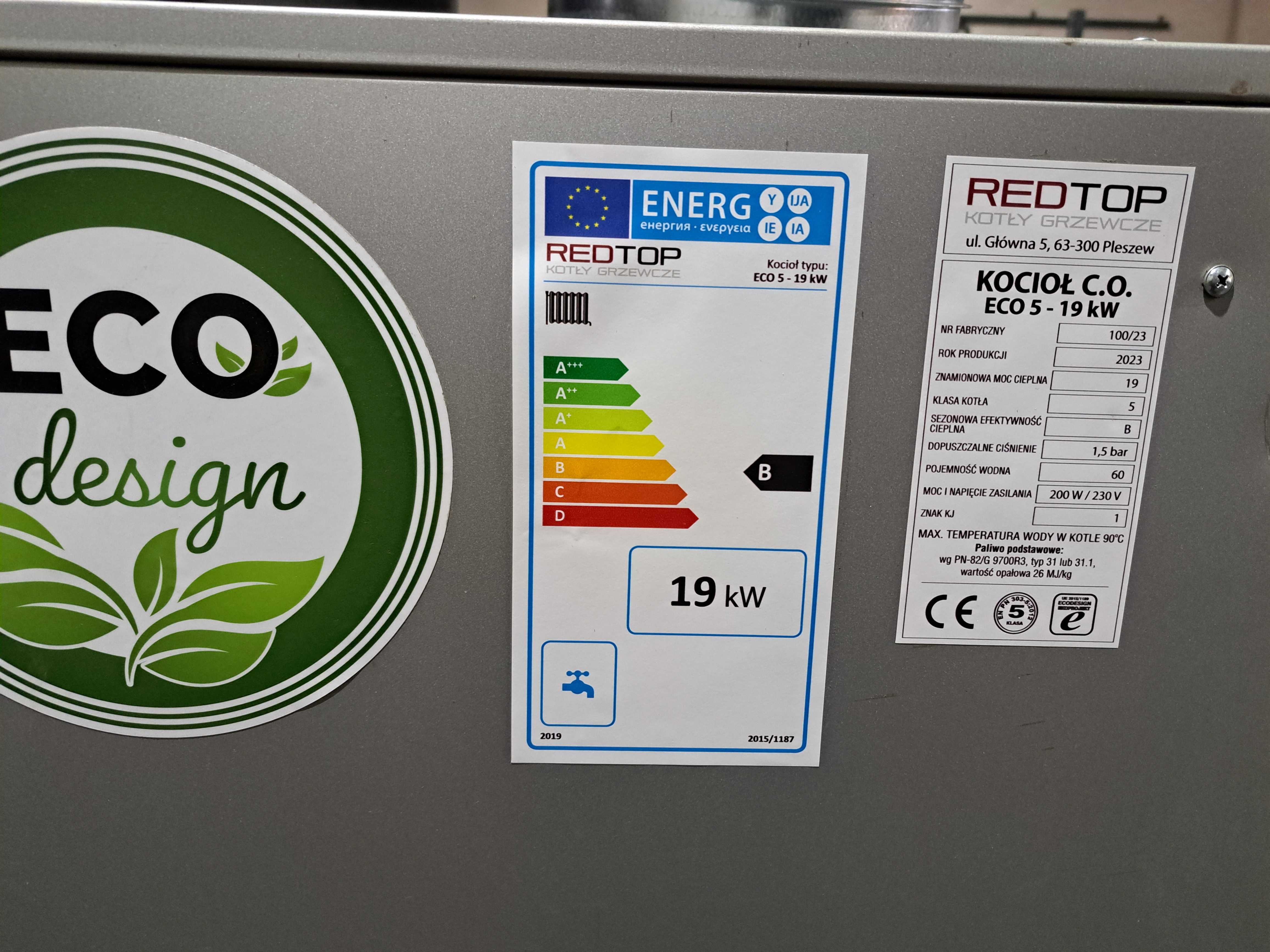 Kocioł na węgiel i drewno 19 kW piec zasypowy węglowy