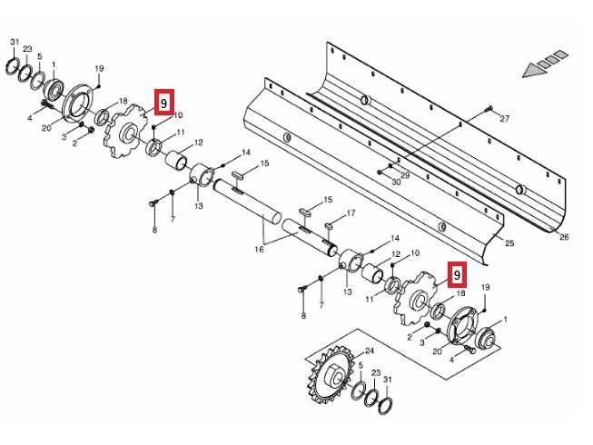 Koło łańcuchowe Krone 280595.3 napędowe Bellima KR Combi Round Pack