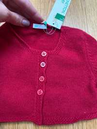 Nowy Sweterek czerwony malinowy 68 74 80