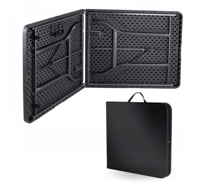 Mocny Stół Bankietowy Składany Kateringowy Ogrodowy 180 CZARNY NOWY FA