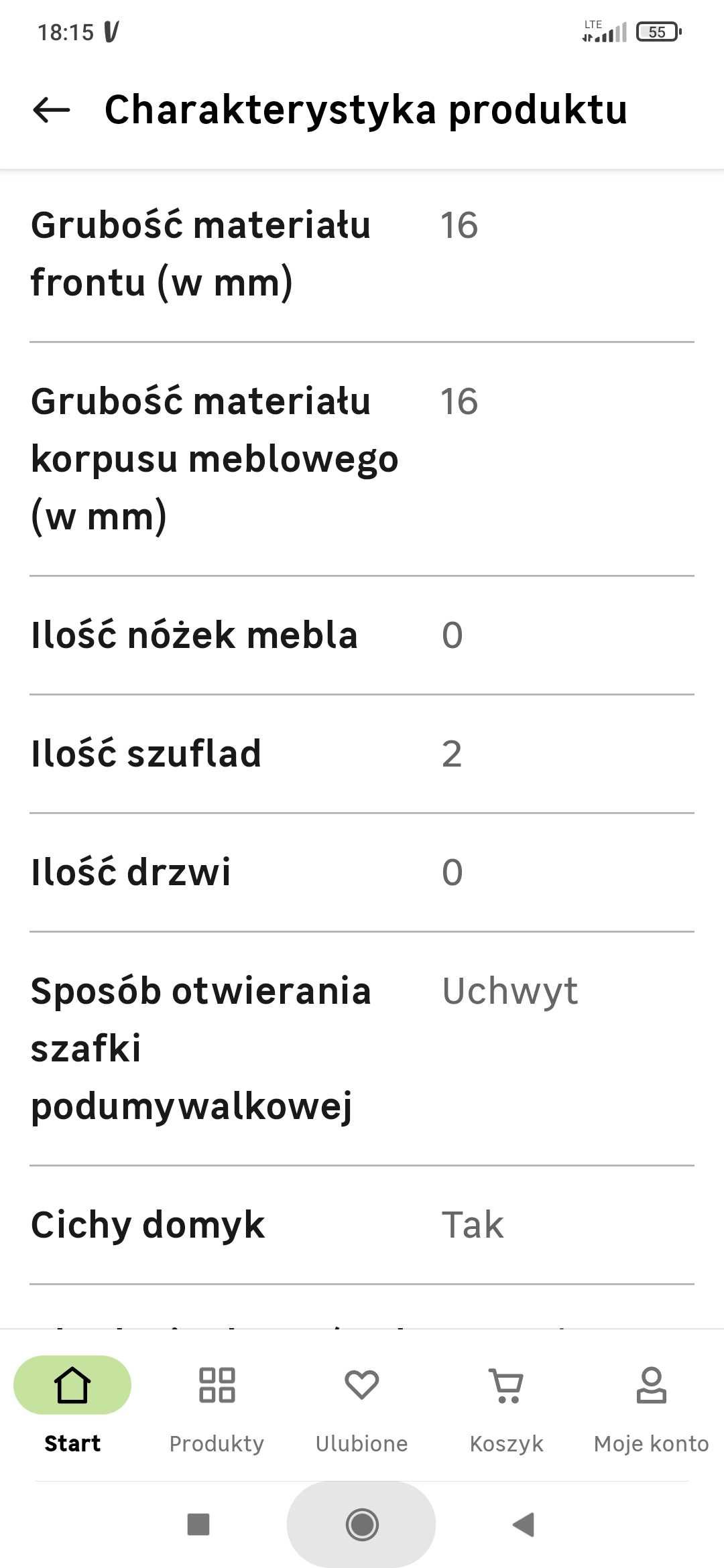 Szafka pod umywalke