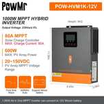 Гібридний сонячний інвертор PowMR 1 kW 12V / UPS