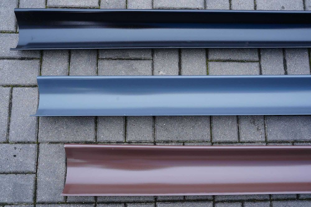 Rynna stalowa, rynny stalowe, metal metalowe ocynk powlekane PVC