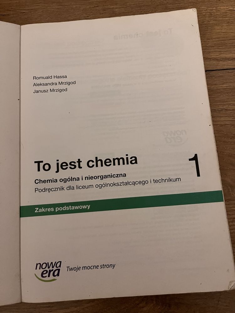 Podręcznik To jest chemia 1 nowa era zakres podstawowy