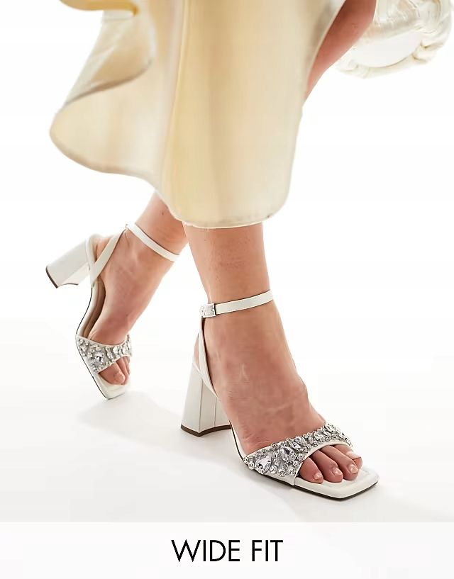Asos Design 40 Sandały Na Obcasie Hotel Ivory R13046