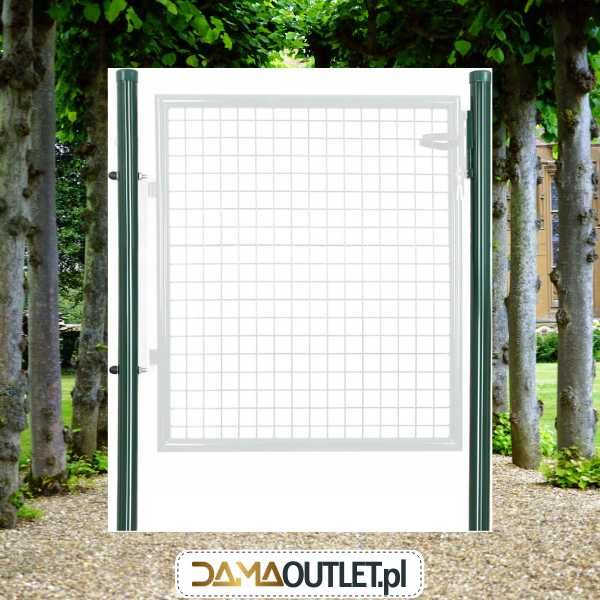 Słupki do furtki 145 cm zielone, otwory montażowe DaMaOutlet.pl