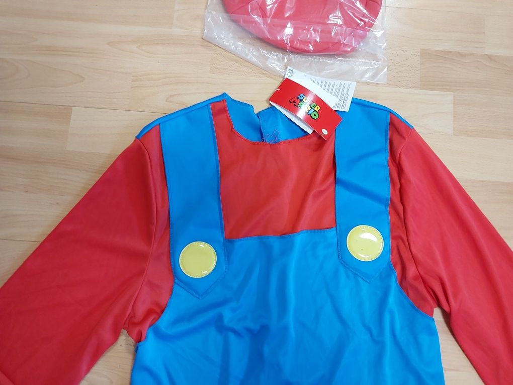 Nowy kostium Super Mario Bros  M L 3w1 meski Nintendo damski
