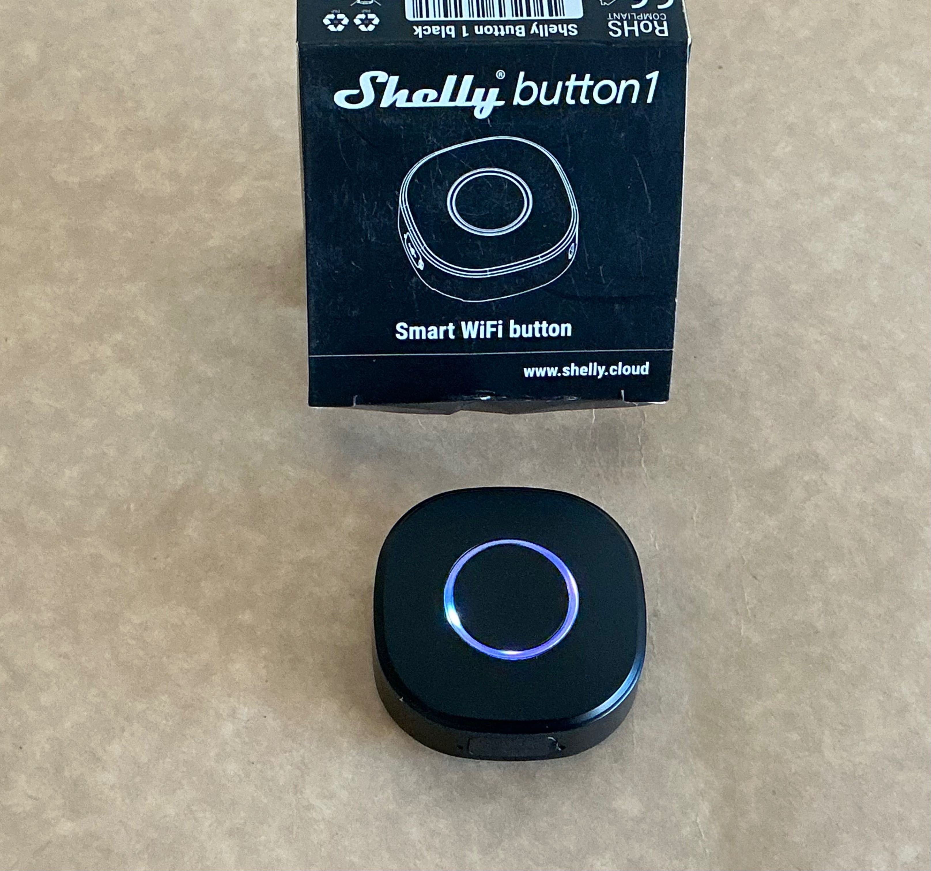 Novo! Shelly Button1 Gen3 Preto - Botão Inteligente