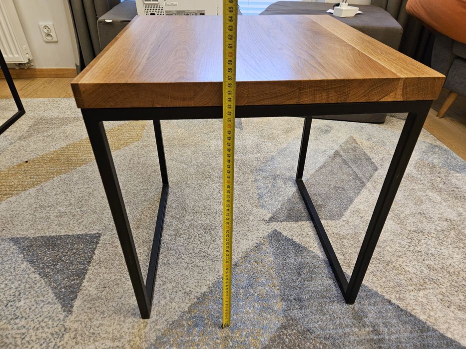 Stolik kawowy LITY DĄB loft -  55x50x50cm