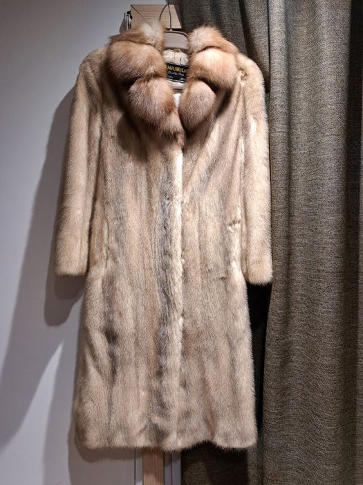 Шуба норка, комір соболь