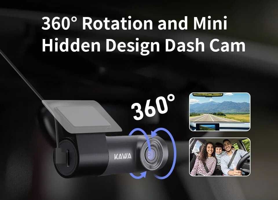 Відеореєстратор|видеорегистратор KAWA 2K Dashcam D5