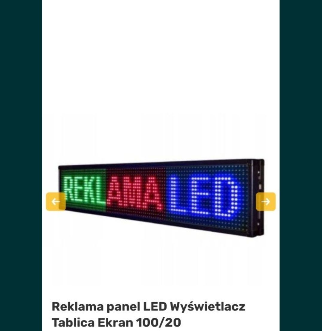 Reklama świetlna led  neon reklamowy