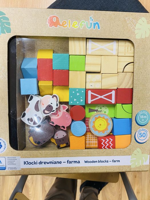 Klocki drewniane alefun farma