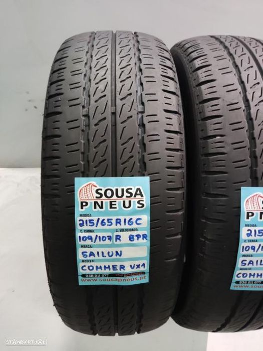 2 pneus semi novos 215-65r16c - oferta dos portes 90 euros