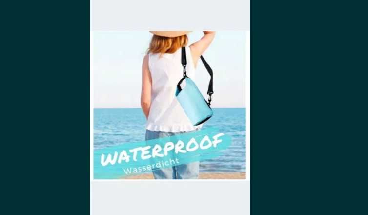 Wodoszczelny worek na wypady nad wodę: na plażę kajak, żagle itp 10 l.