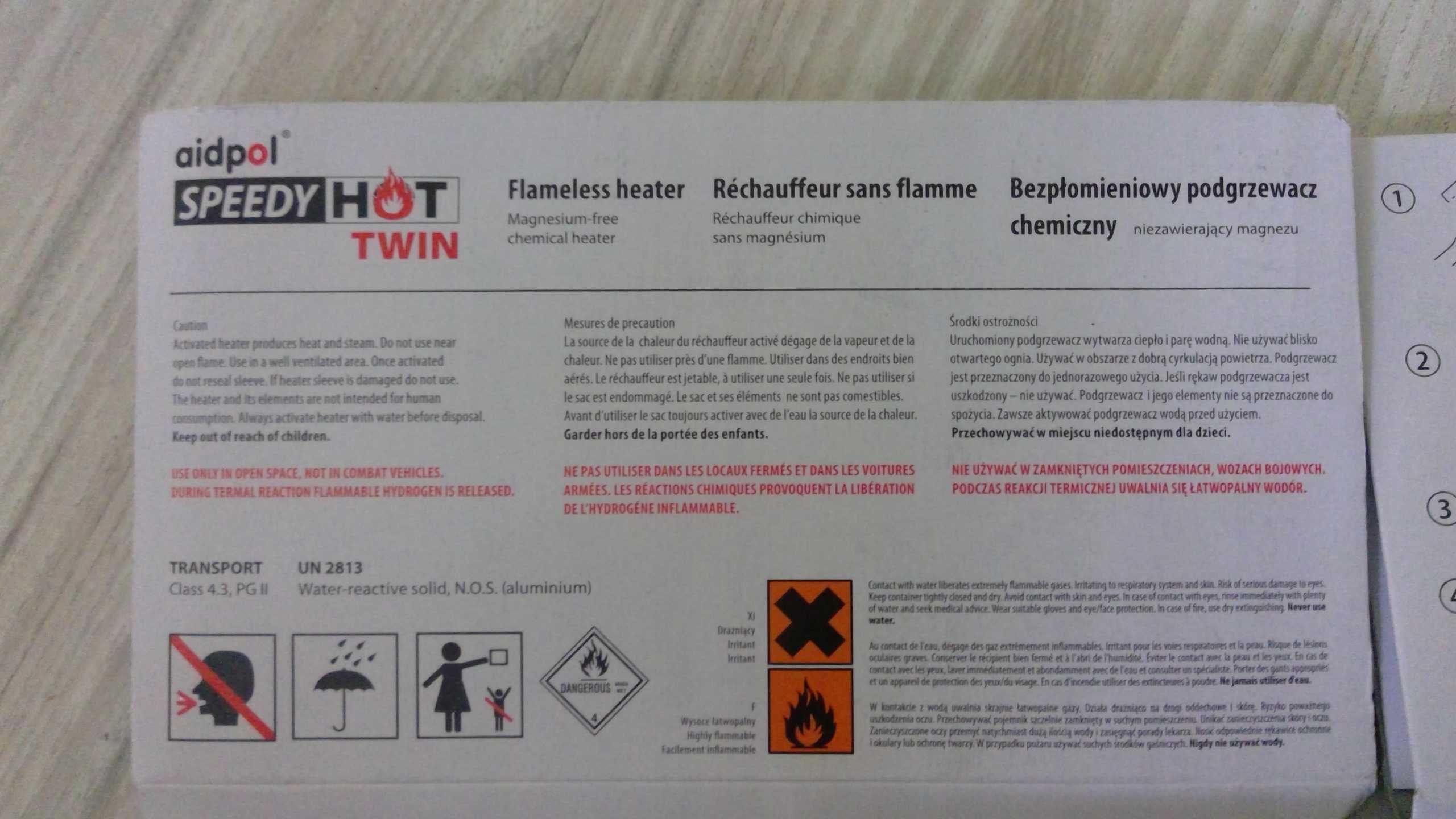 Bezpłomieniowy Chemiczny Podgrzewacz posiłków