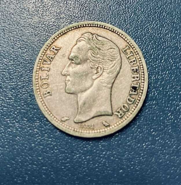 Moeda antiga Venezuela 1 bolivar, 1960