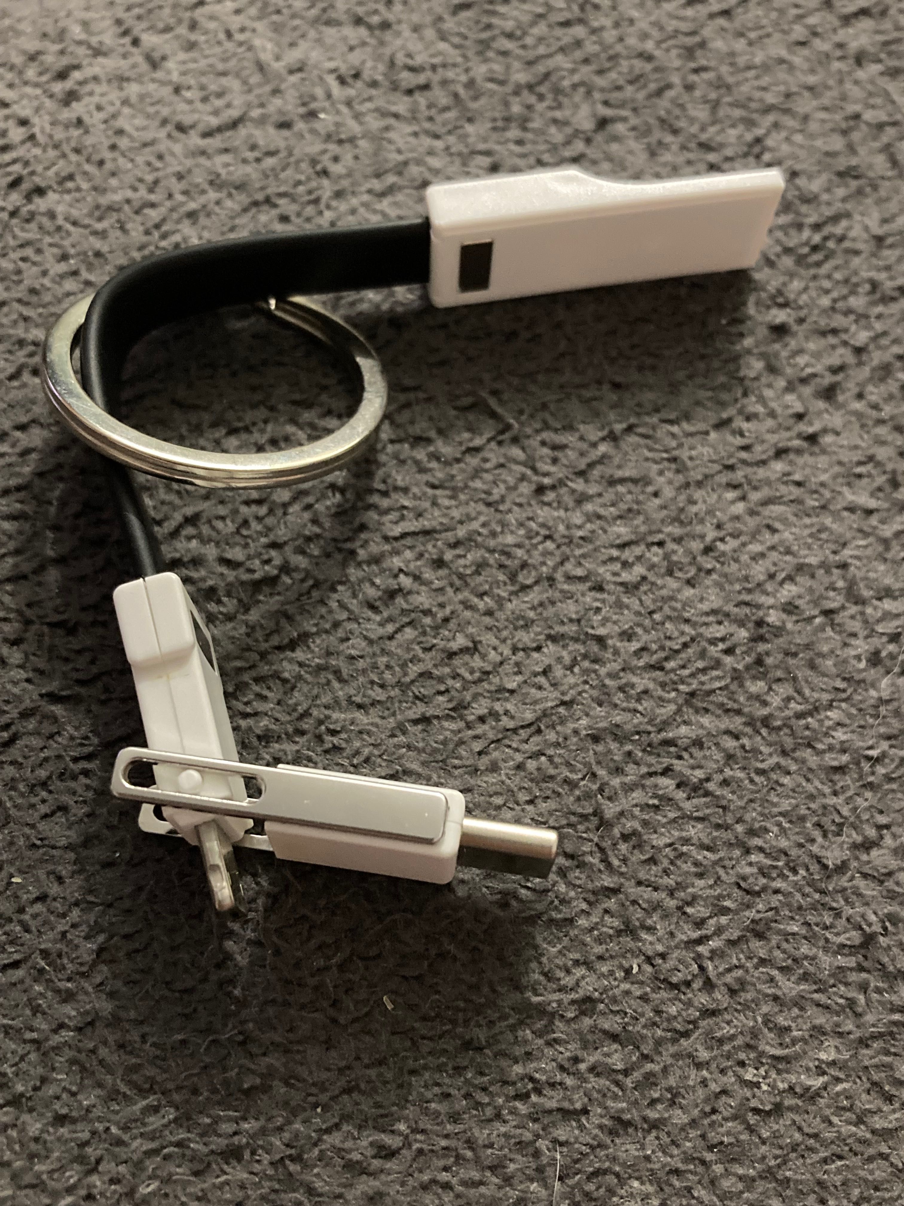 Breloczek do kluczy kabel 3w1 micro USB iPhone typ-c