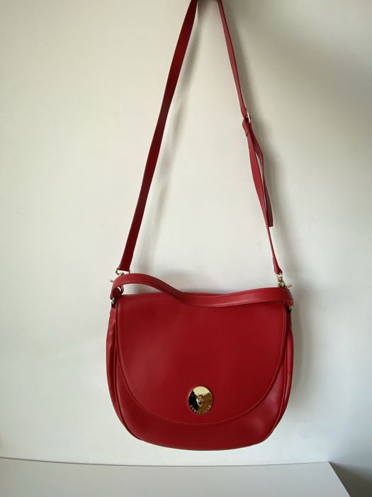 Guess велика червона сумка шкіряна