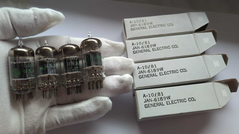 4szt Lampy Elektronowe 6189W JAN PHILIPS ECC82 12AU7 NOS Wojskowe USA