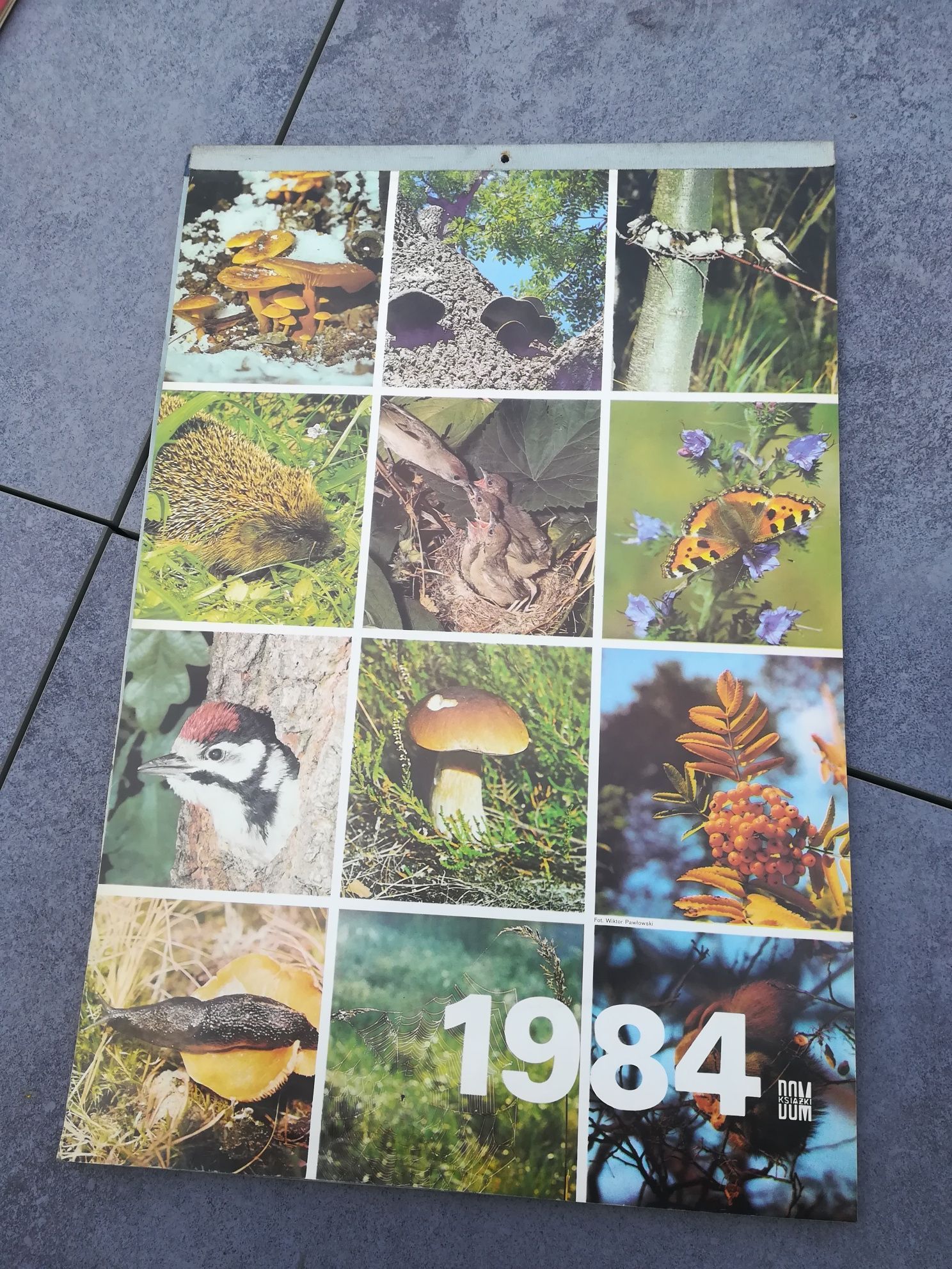 Kalendarz 1984 r duży format prezent urodziny dom książki