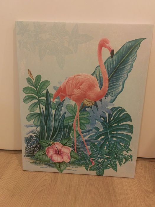 Quadro decorativo flamingo