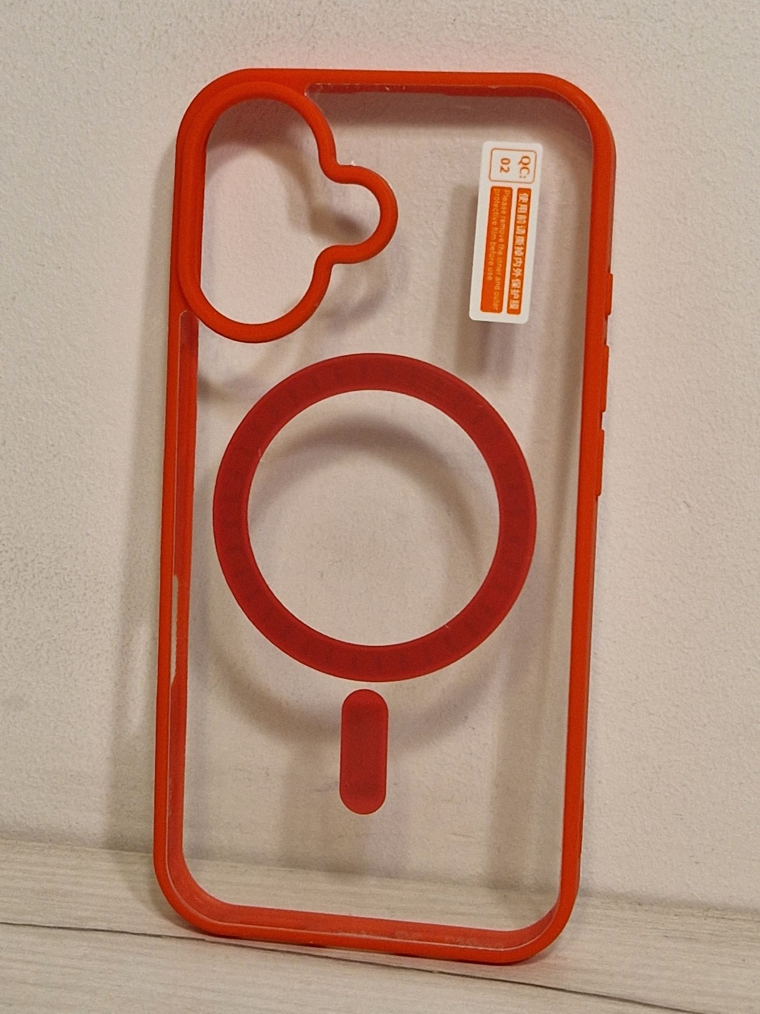 Acrylic Color Magsafe Case do Iphone 16 Plus czerwony