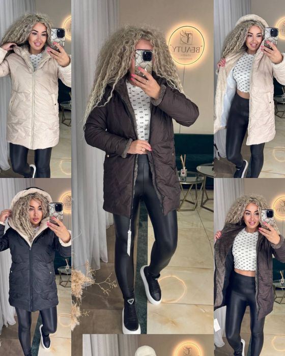 Тепла зимова  жіноча стьобана куртка на хутрі.42-44,46-48,50-52