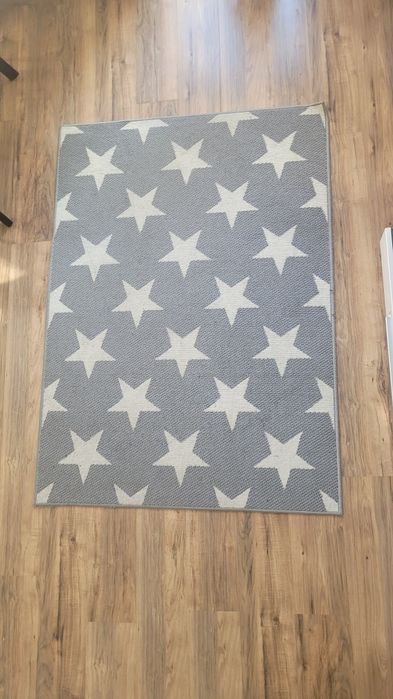 Dywan 170x140 cm gwiazdki szary