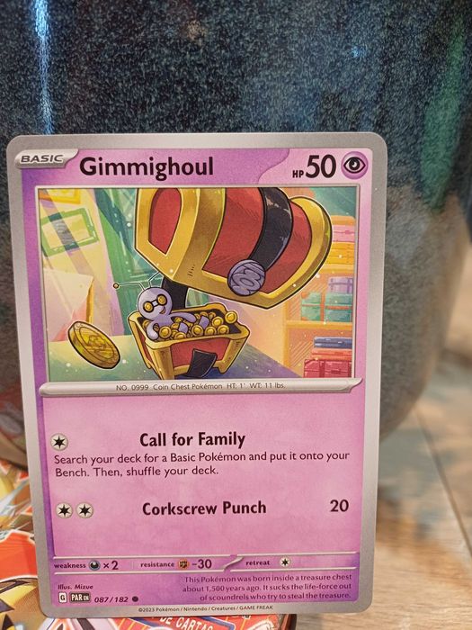 2 Cartas Pokémon Gimmighoul #87 e Gimmighoul [Reverse Holo] #88