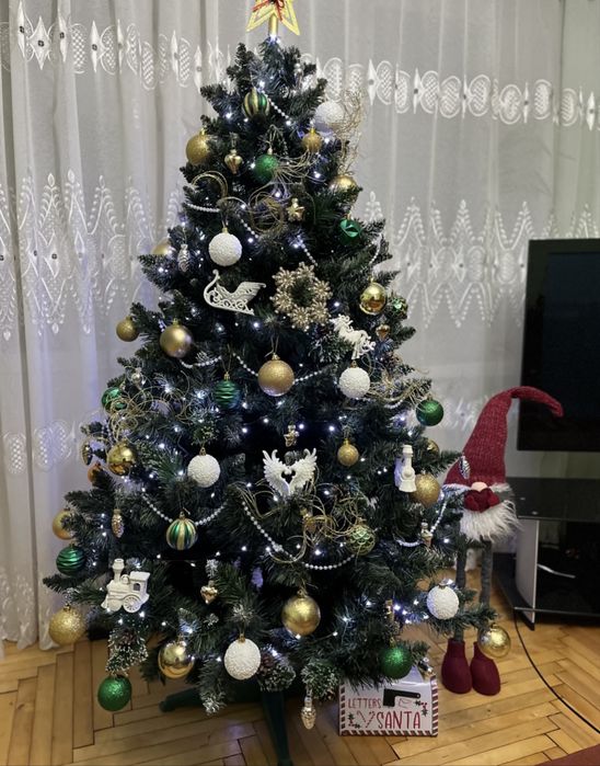 Штучна ялинка , ялинка б/у , 1.60 висота , пишна ялинка , новорічна