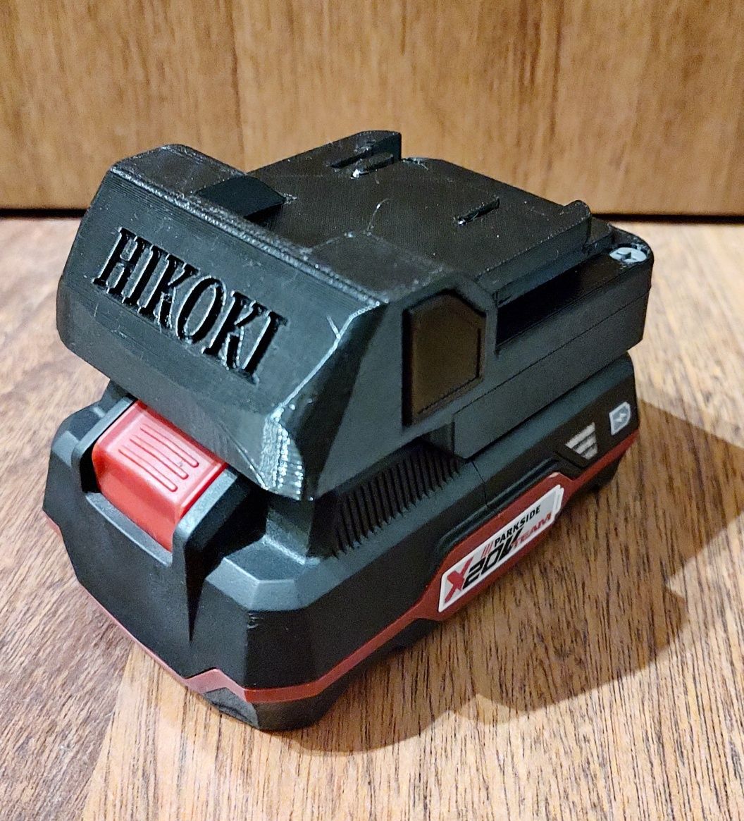 Adapter Hikoki 18V Hitachi  na baterie Parkside X20V Team.