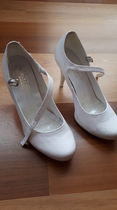 Buty ślubne, białe, rozmiar 37