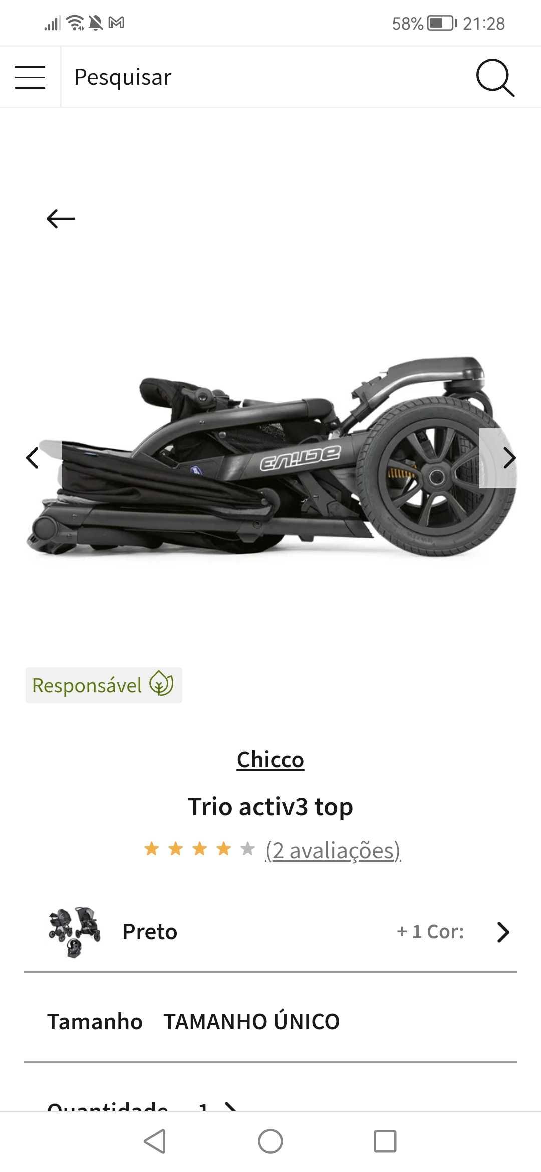 Carrinho trio chicco