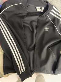 Rozpinana czarna bluza Adidas