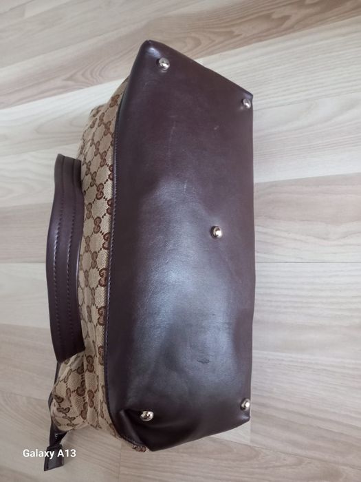 Gucci duża torebka szoperka z płótna