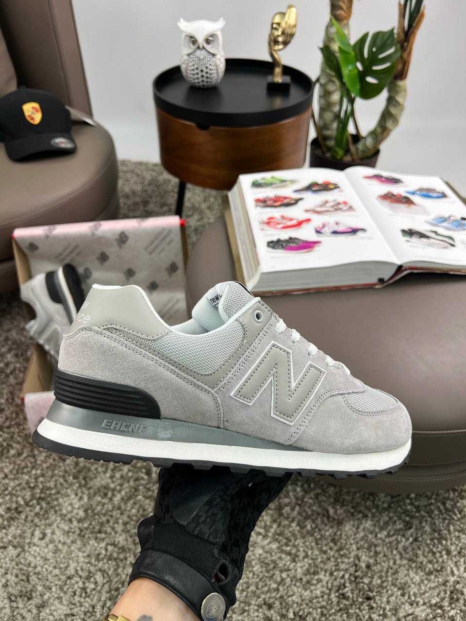 Мужские кроссовки нью беланс New Balance 574 Light Grey Black [41-46]