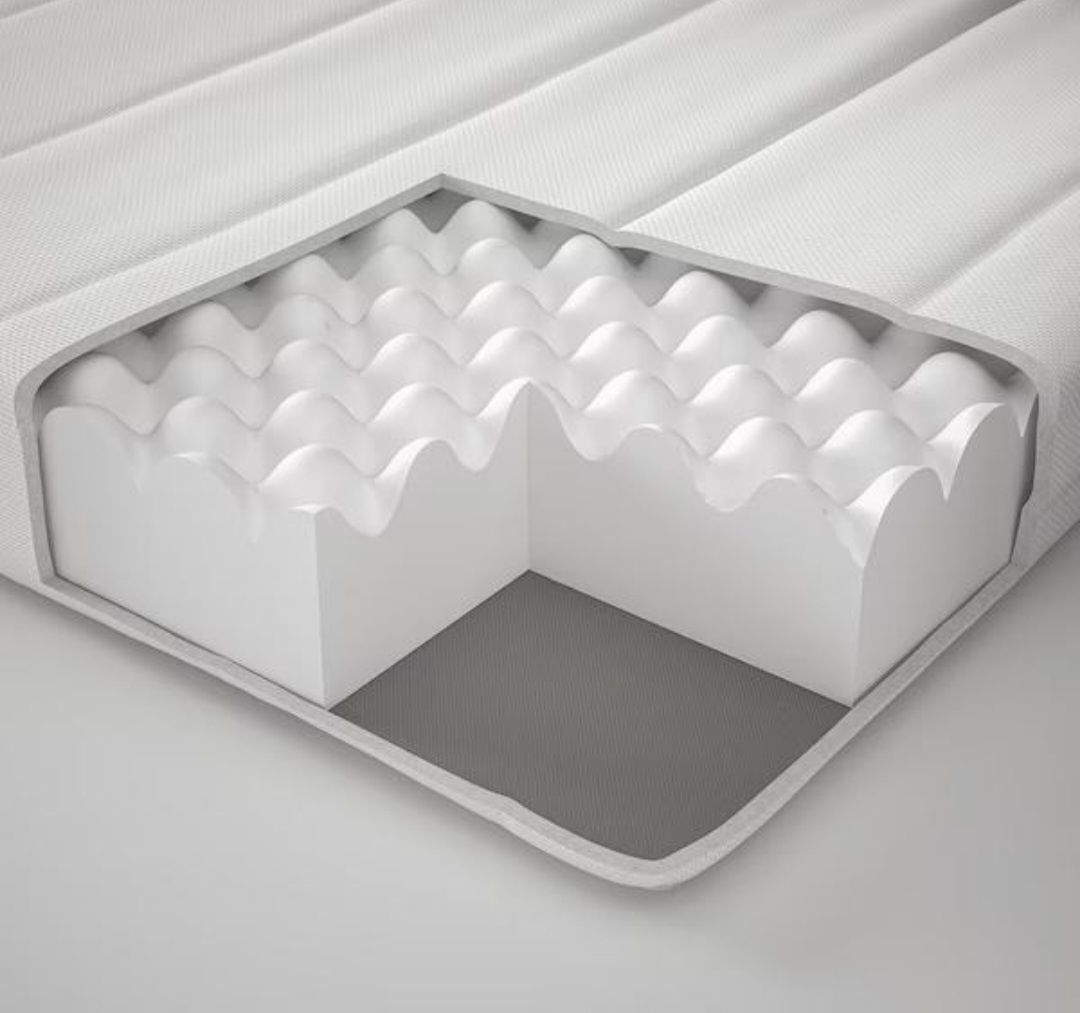 IKEA ASVANG (ІKEA АСВАНГ), Поролоновий матрац, жорсткий/білий, 80x200