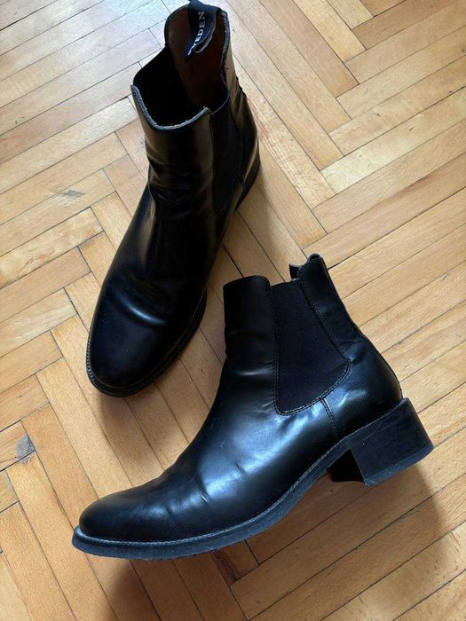 Ботинки сапоги кожа замш казаки челси