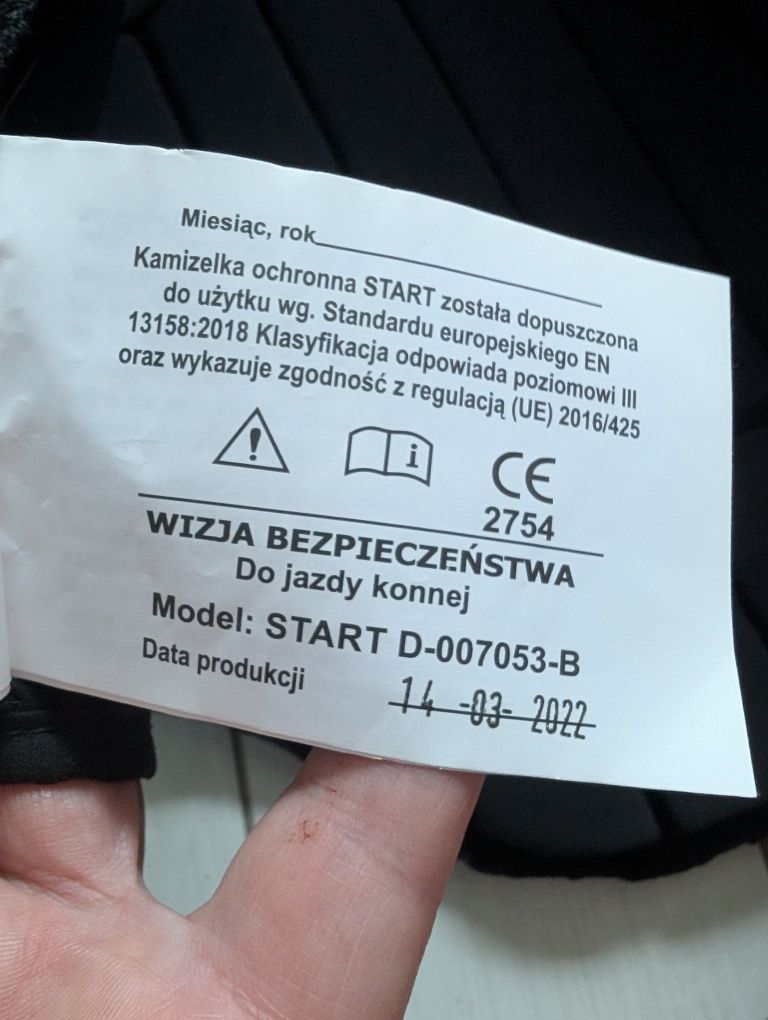 Kamizelka jeździecka Start rozmiar S