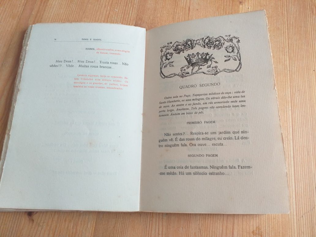 Livro "Dinis e isabel conto de primavera" 1919