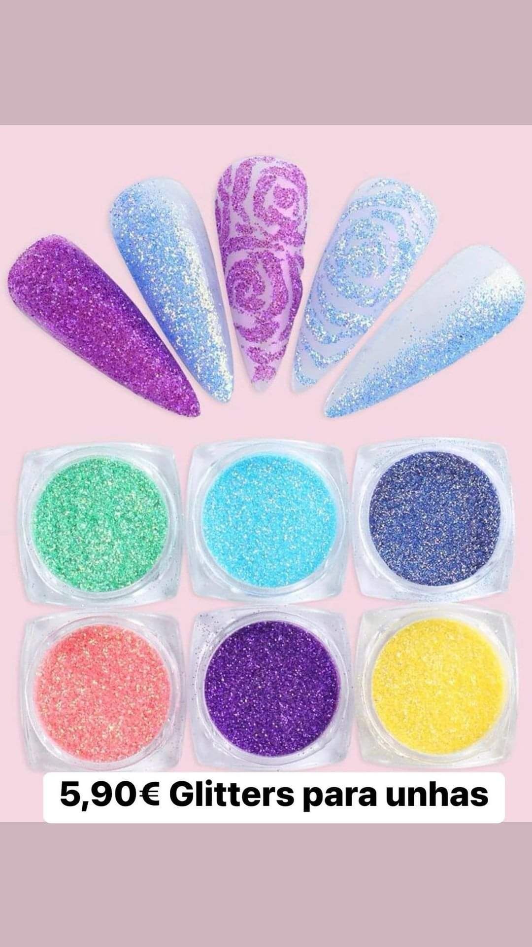 Glitters para unhas CONJUNTOS