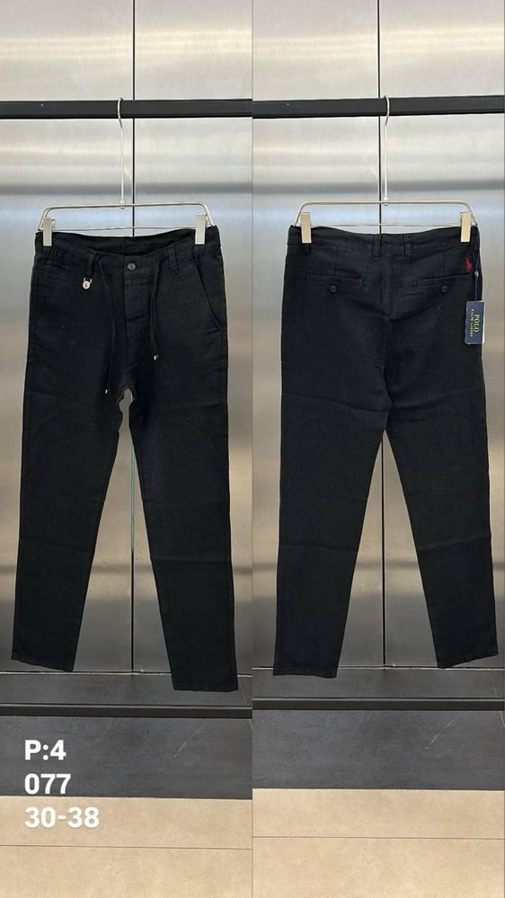 Лляні брюки Polo Ralph Lauren чоловічі, лляні штани поло ральф лаурен