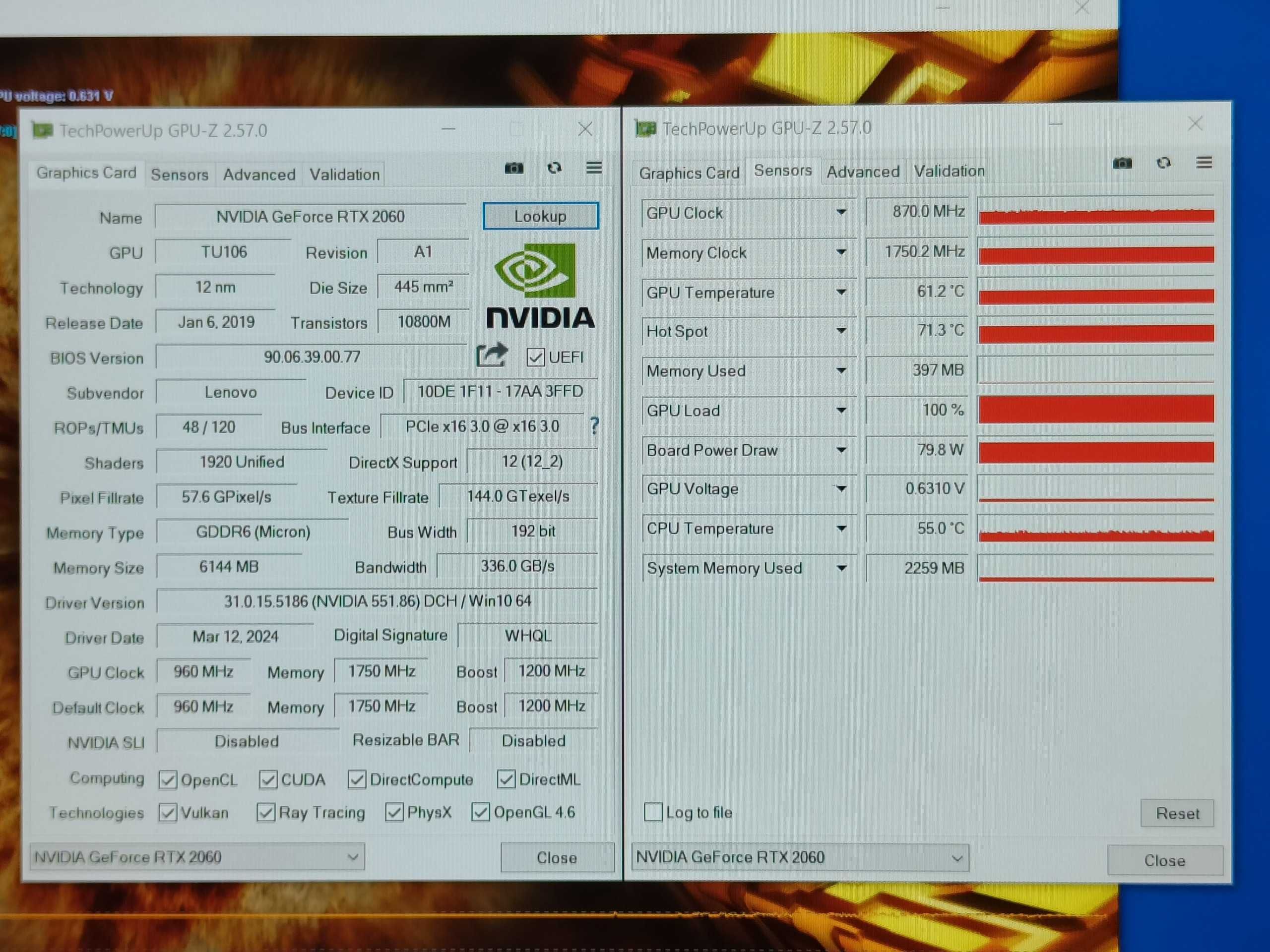 Игровой ноутбук Lenovo Legion RTX 2060 IPS